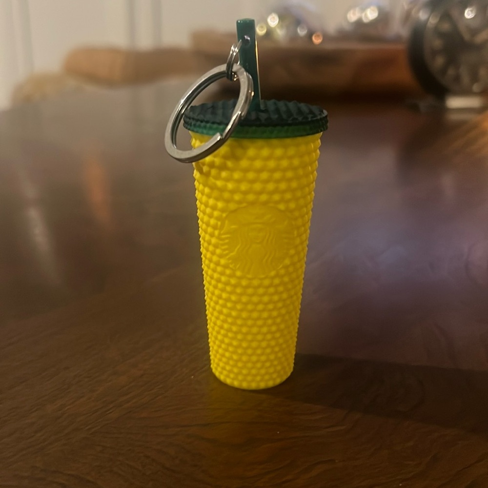 Starbucks pineapple cup keychain